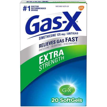 GAS-X Soft Gel 125mg 20 Count, PK24 44070681